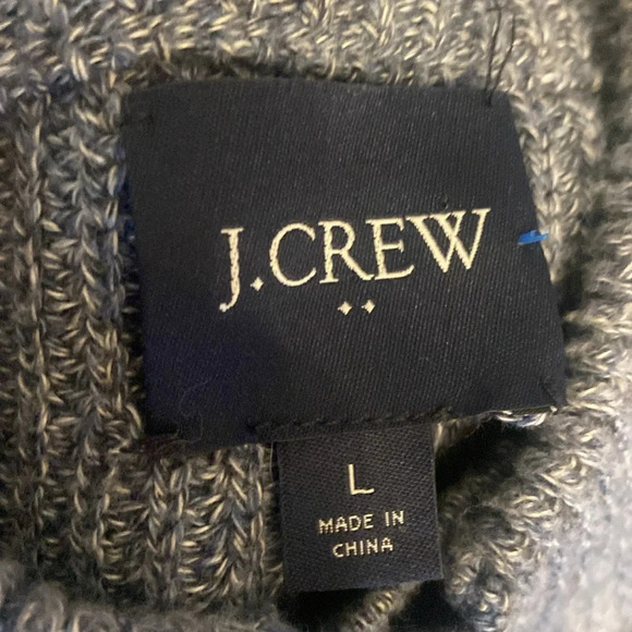 J Crew 100% Cotton Men’s Button Front Cardigan Sz L Blue White - Picture 5 of 6